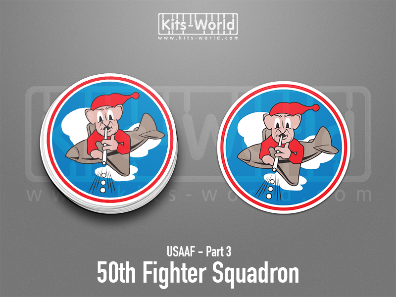 Kitsworld SAV Sticker - USAAF - 50th Fighter Squadron W:100mm x H:100mm 